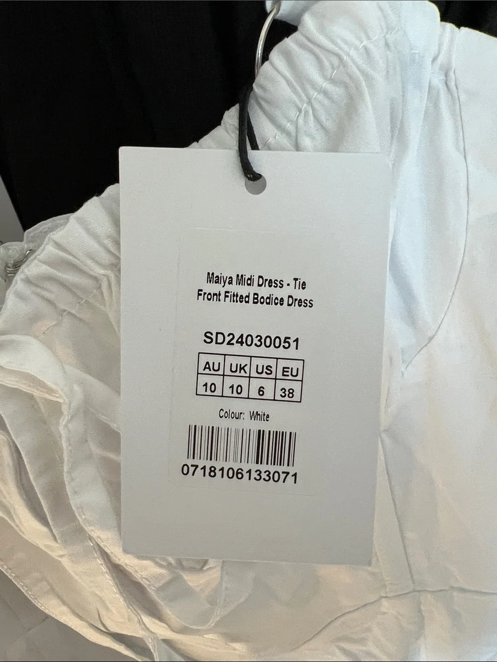 NWT REVOLVE Australia SHOWPO Maiya midi peasant dress side slit white US 6 - Picture 6 of 10